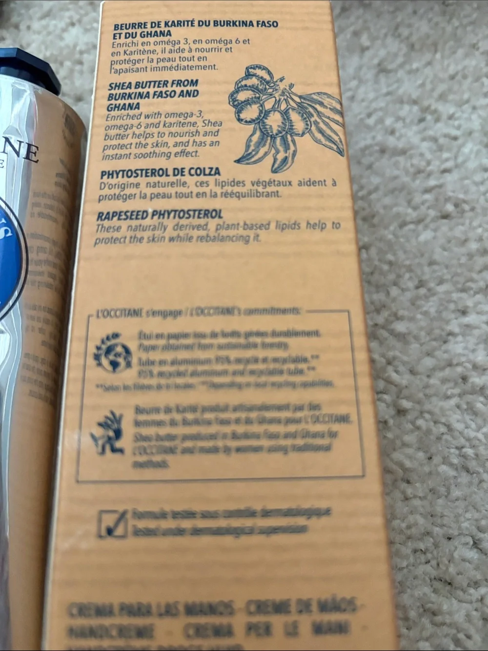 L'OCCITANE Hand Cream Box - Tan & Blue